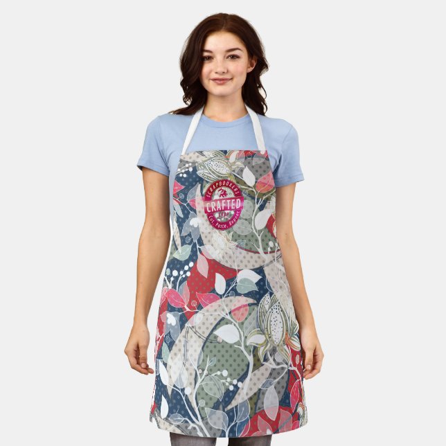 Scrapbookers  Cut Paste Repeat Apron (Worn)