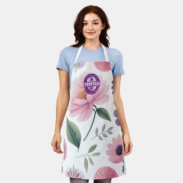 Scrapbookers  Cut Paste Repeat Apron (Worn)