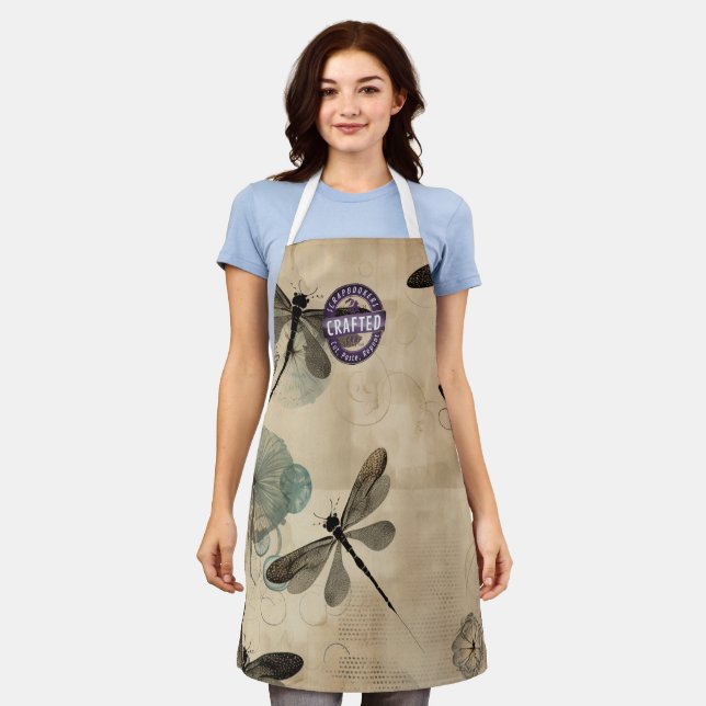 Scrapbookers  Cut Paste Repeat Apron (Worn)