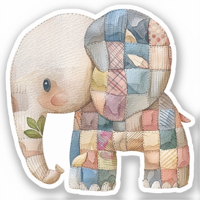 Scrapbooking Elephant Sticker (Front)