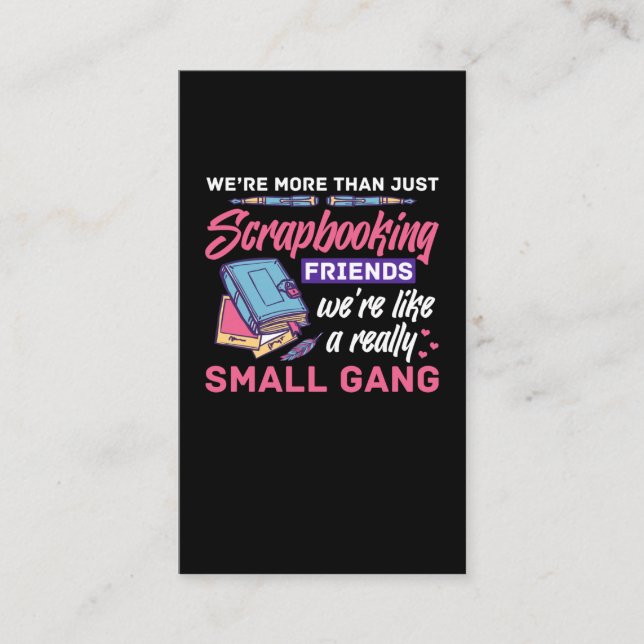 Scrapbooking Friends Book Crafting Hobby Business Card (Front)