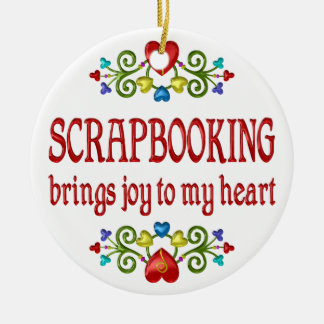 Scrapbooking Joy Ceramic Ornament