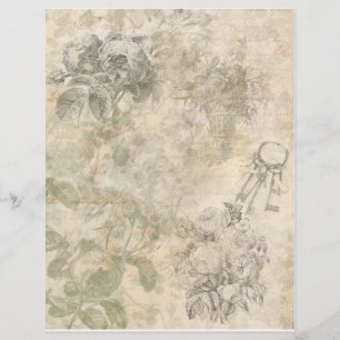 Scrapbooking junk journaling paper sheet