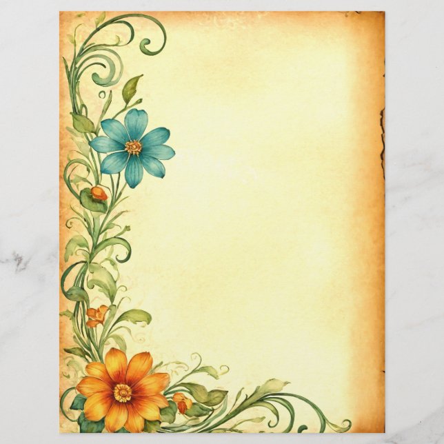 Scrapbooking Junkjournal Vintage Flowers (Front)