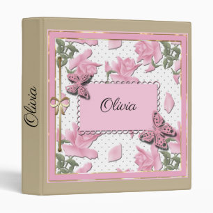 Scrapbooking pink 3 ring binder
