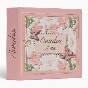 Scrapbooking pink 3 ring binder