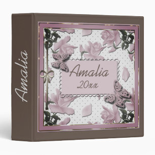 Scrapbooking pink 3 ring binder