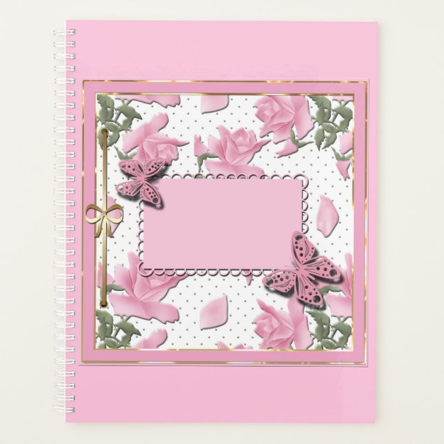 Scrapbooking pink planner (Front)