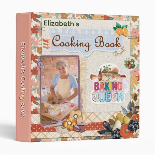 Scrapbooking Style Custom Cooking Book 3 Ring Binder