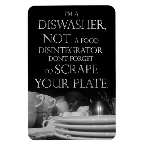 Scrape Your Plate 2 Dishwasher Magnet Magnet