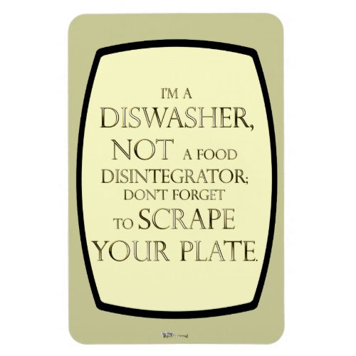 Scrape Your Plate Dishwasher Gold Effect Magnet