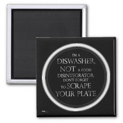 Scrape Your Plate Dishwasher Magnet