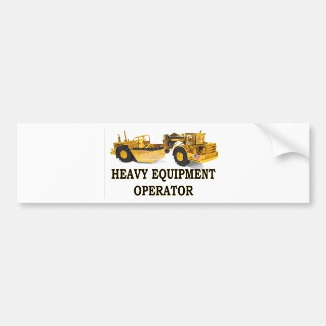 SCRAPER EARTH MOVER BUMPER STICKER (Front)