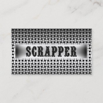 Scrapper Metal Look Business Card by businessCardsRUs at Zazzle