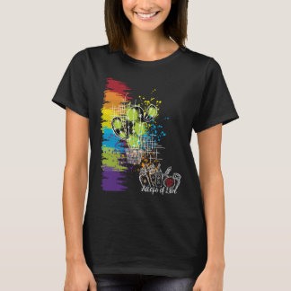 Scraps of Love Colorful Cactus Dark T-Shirt