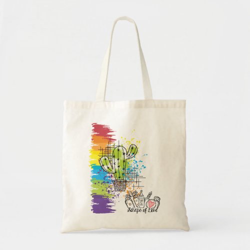 Scraps of Love Colorful Cactus Tote Bag