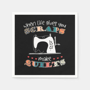 Scraps Quilt Quilting Crafting Sewing Machine Gift Napkins