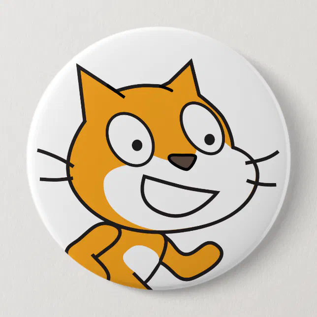 Scratch Cat Button | Zazzle