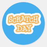 Scratch Day Logo Sticker at Zazzle
