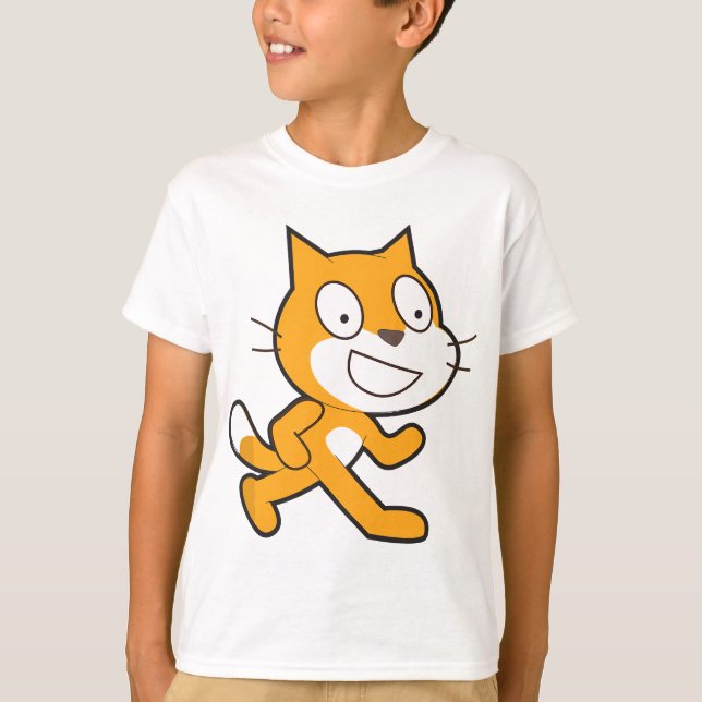 Scratch Programming Language Official Mascot Cat T-Shirt (Front)