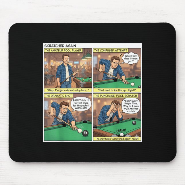 Scratched Again ol Funny Comic Mouse Pad (Front)