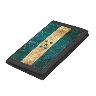 Scratched and Worn Vintage Honduras Flag Trifold Wallet