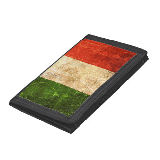 Scratched and Worn Vintage Italian Flag Tri-fold Wallet