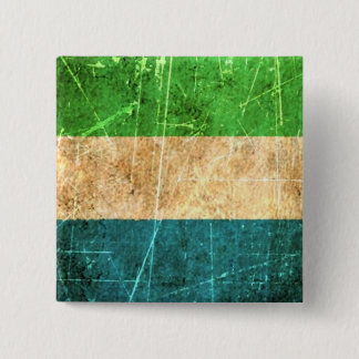 Scratched and Worn Vintage Sierra Leone Flag Button