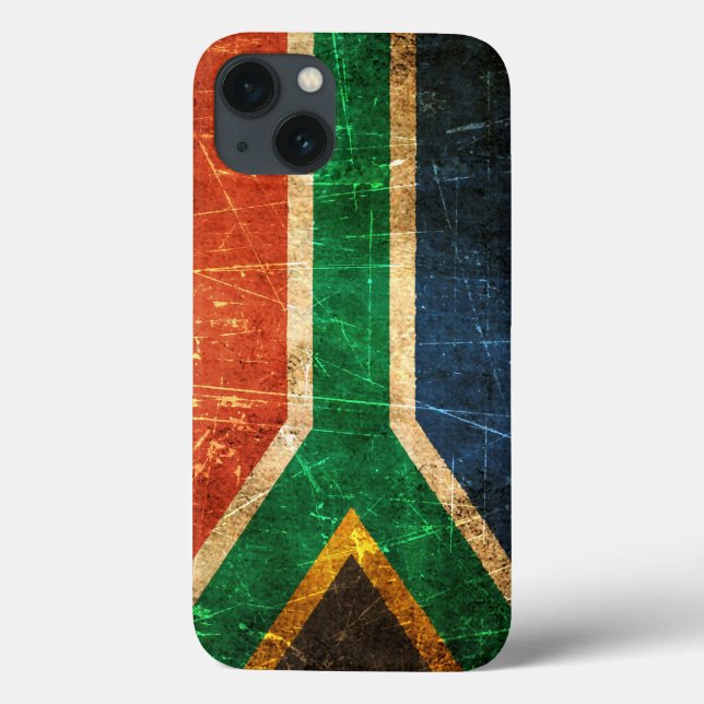 Scratched and Worn Vintage South African Flag Case-Mate iPhone Case (Back)
