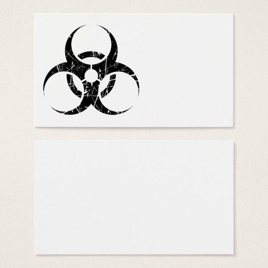 Scratched Black Biohazard Symbol (Front & Back)