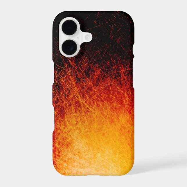 Scratched bonfire flames iphone case (Back)