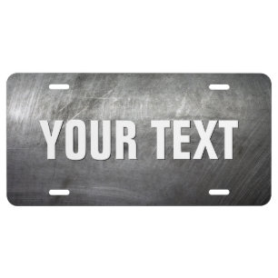 Scratched Brushed Metal Texture License Plate