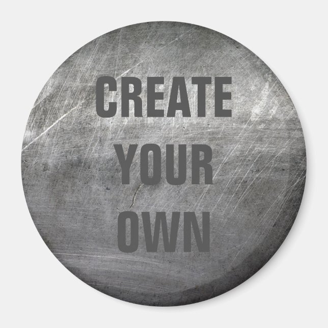 Scratched Brushed Metal Texture Magnet (Front)