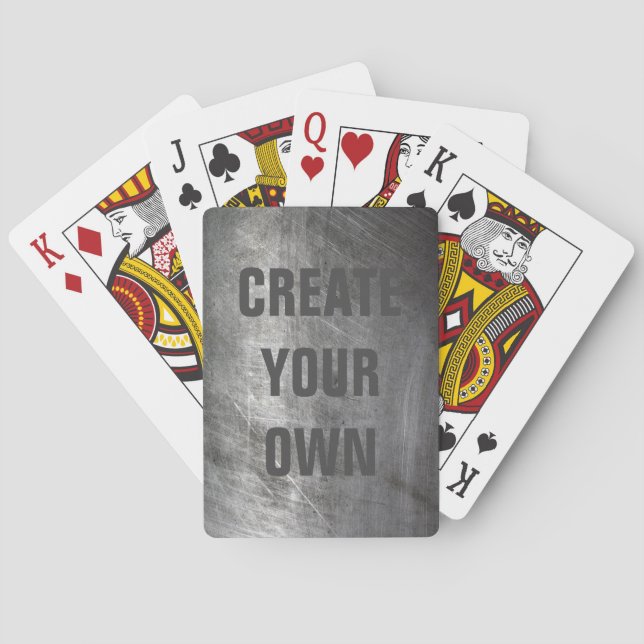 Scratched Brushed Metal Texture Poker Cards (Back)