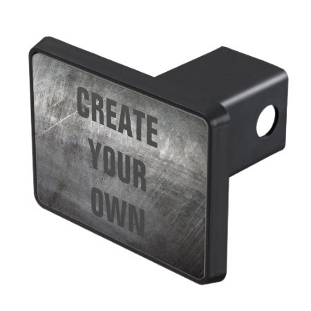 Scratched Brushed Metal Texture Tow Hitch Cover
