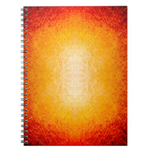 Scratched glowing fireball notebook
