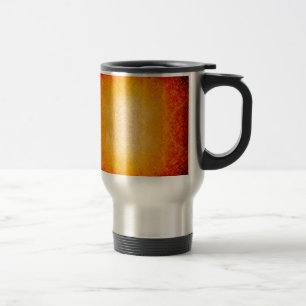 Scratched glowing fireball travel mug