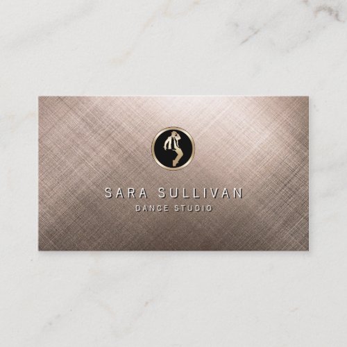 Scratched Metal Dance Studio Icon Business Card