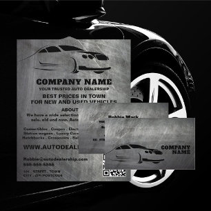 Scratched Metal Effect Auto Dealership Advertising Flyer