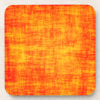 Scratched orange beverage coaster