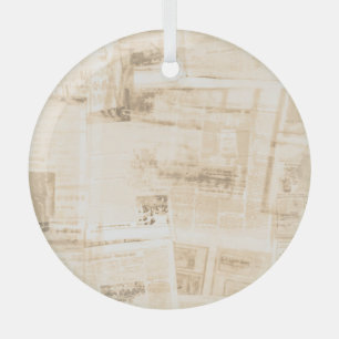 Scratched paper: old newspaper background. glass ornament