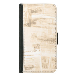 Scratched paper: old newspaper background. samsung galaxy s5 wallet case