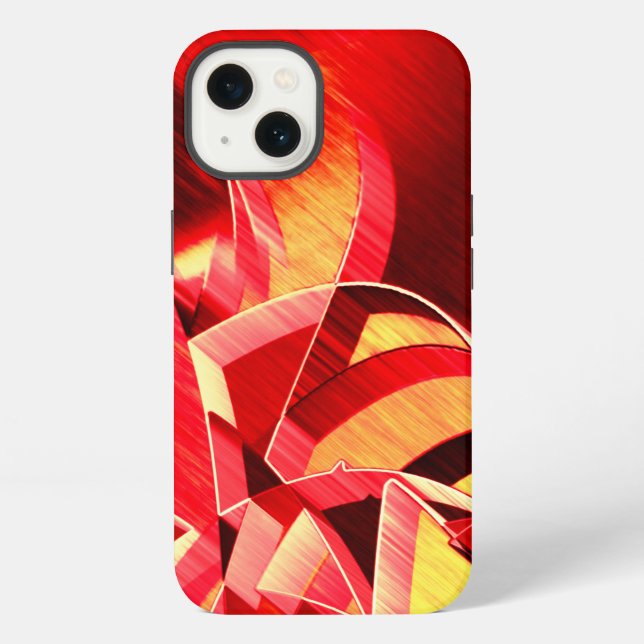 Scratched red strip simulating movement iphone case (Back)