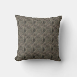 Scratched Silver Metal Throw Pillow