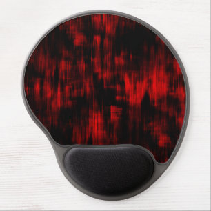 Scratched spots in bright red and black gel mouse pad