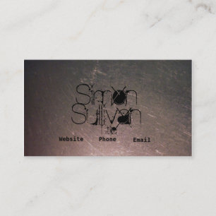 Scratched Stainless Business Cards