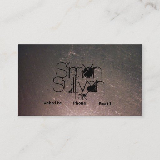 Customizable Scratched Stainless Business Cards