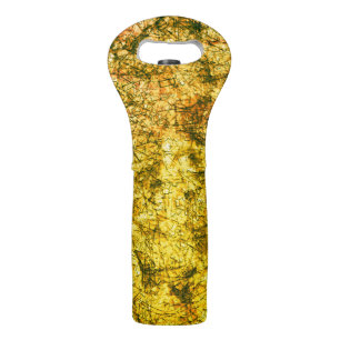 Scratches on a lightly spotted ocher yellow image wine bag
