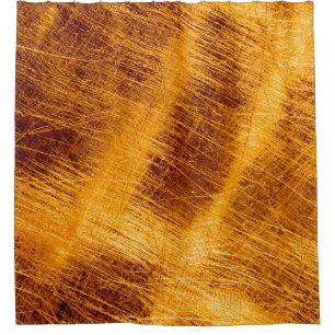 Scratches on a metallic gold background. abstract, shower curtain