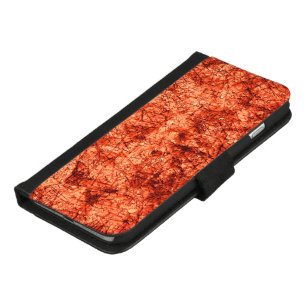 Scratches on scratches on a lightly spotted coral iPhone 8/7 plus wallet case